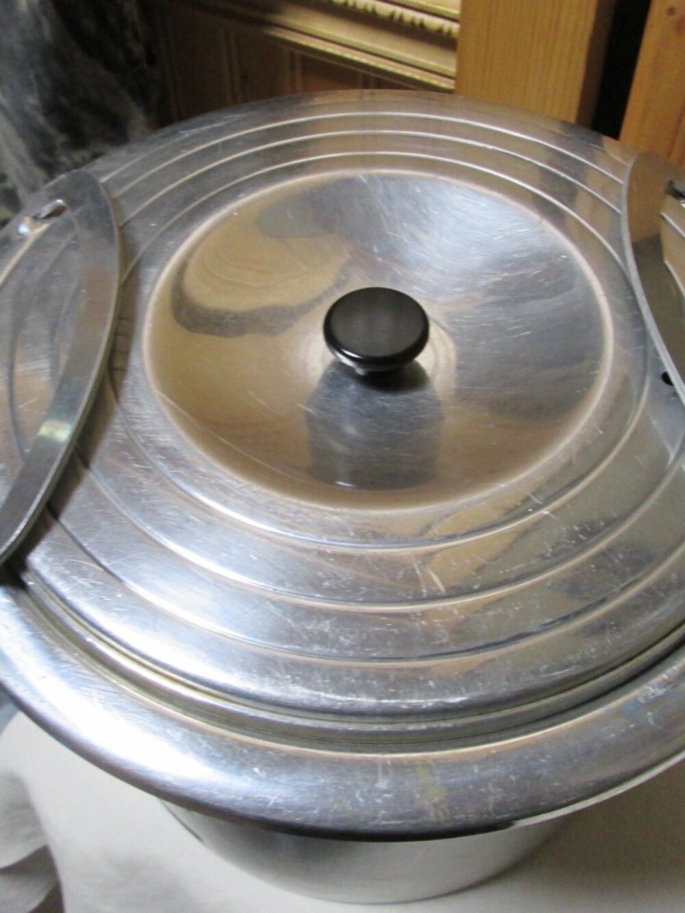 Mirro Deepwell thermowell aluminum pot cooker stove hotpoint chambers vintage